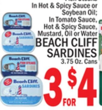 C Town Beach cliff sardines offer