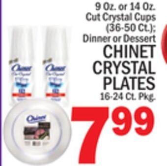 C Town Chinet crystal plates 16-24 ct. pkg. offer