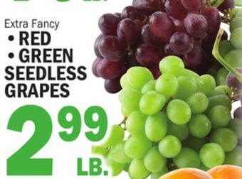 C Town • red • green seedless grapes offer
