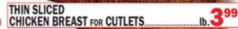 C Town Thin sliced chicken breast for cutlets offer