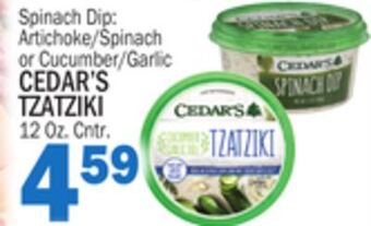 C Town Cedar's tzatziki offer