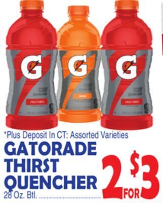 Bravo Supermarkets Gatorade thirst quencher offer