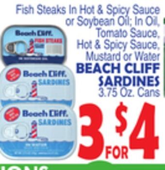 Bravo Supermarkets Beach cliff sardines offer
