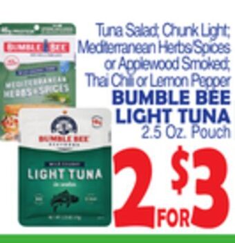 Bravo Supermarkets Bumble bee light tuna offer