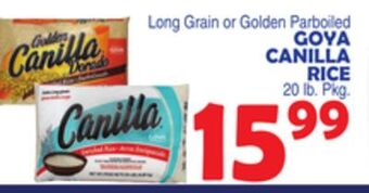 Bravo Supermarkets Goya canilla rice offer
