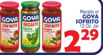 Bravo Supermarkets Goya sofrito offer