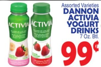Bravo Supermarkets Dannon activia yogurt drinks offer