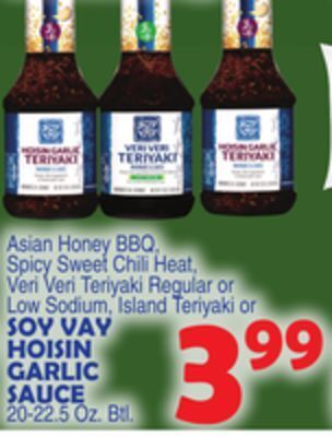 Bravo Supermarkets Soy vay hoisin garlic sauce offer