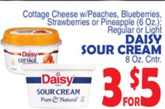 Bravo Supermarkets Daisy sour cream 8 oz. cntr. offer