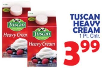 Bravo Supermarkets Tuscan heavy cream offer
