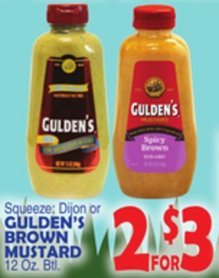 Bravo Supermarkets Gulden's brown mustard offer