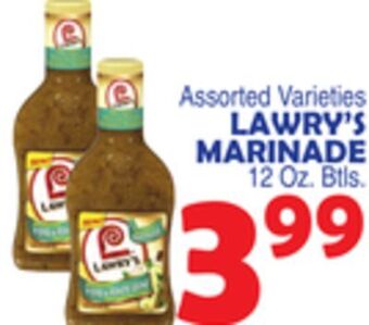 Bravo Supermarkets Lawry's marinade offer