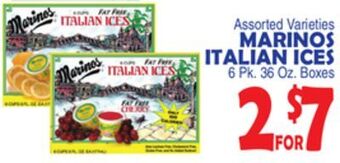 Bravo Supermarkets Marinos italian ices offer