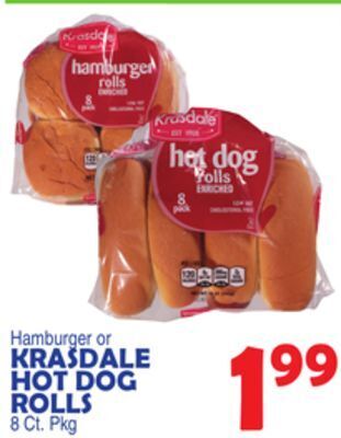 Bravo Supermarkets Krasdale hot dog rolls offer