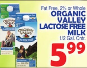 Bravo Supermarkets Organic valley lactose free milk offer