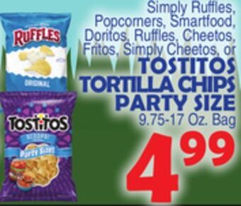 Bravo Supermarkets Tostitos tortilla chips party size offer