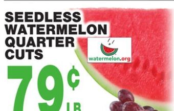 Bravo Supermarkets Seedless watermelon quarter cuts offer
