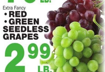 Bravo Supermarkets Red, green seedless grapes offer