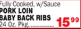 Bravo Supermarkets Pork loin baby back ribs offer