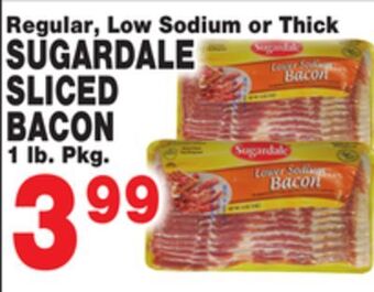 Bravo Supermarkets Sugardale sliced bacon offer