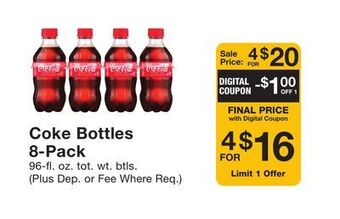 Fairway Store Market Coke bottles offer