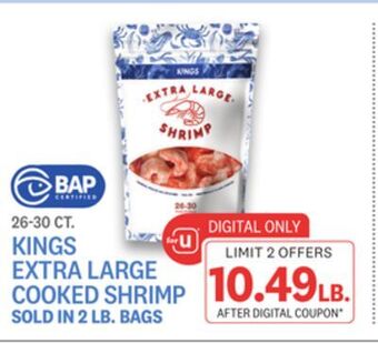 Kings Food Markets Kings extra large cooked shrimp offer