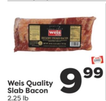 Weis Markets Weis quality slab bacon offer