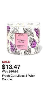 Bath & Body Works Fresh cut lilacs 3-wick candle offer