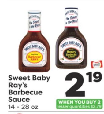 Weis Markets Sweet baby ray's barbecue sauce offer