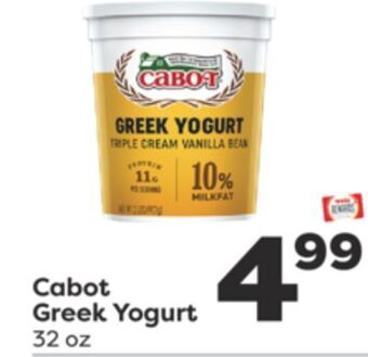 Weis Markets Cabot greek yogurt offer