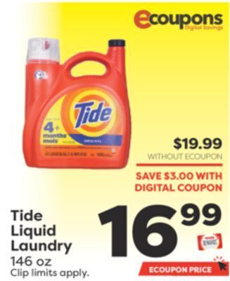 Weis Markets Tide liquid laundry offer