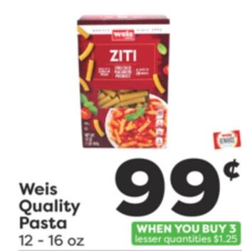Weis Markets Weis quality pasta offer