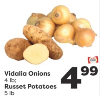 Weis Markets Vidalia onions 4 lb russet potatoes 5 lb offer