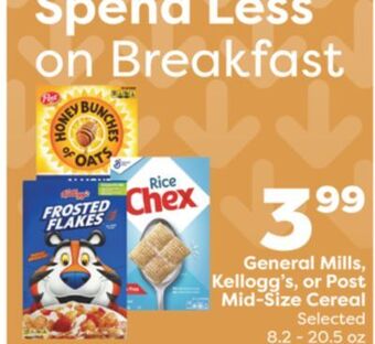 Weis Markets General mills, kellogg's, or post mid-size cereal offer