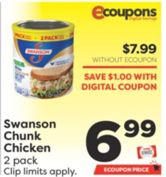 Weis Markets Swanson chunk chicken offer