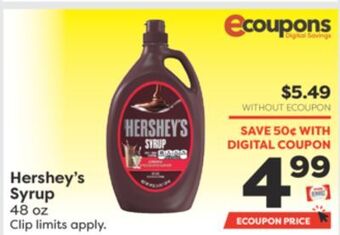Weis Markets Hershey's syrup offer
