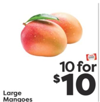 Weis Markets Large mangoes offer