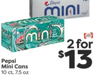 Weis Markets Pepsi mini cans offer