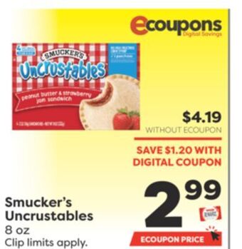 Weis Markets Smucker's uncrustables offer