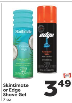 Weis Markets Skintimate or edge shave gel offer