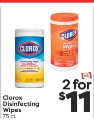 Weis Markets Clorox disinfecting wipes offer