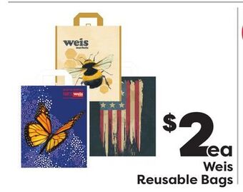 Weis Markets Weis reusable bags offer
