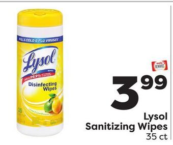 Weis Markets Lysol sanitizing wipes offer