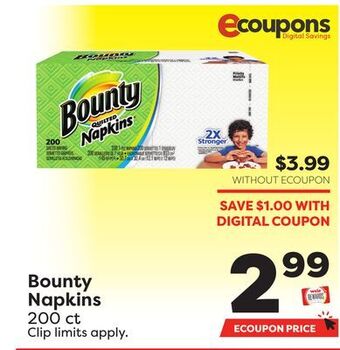 Weis Markets Bounty napkins offer