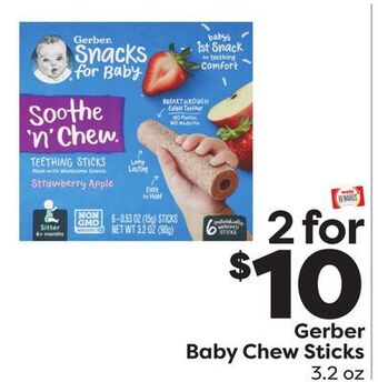 Weis Markets Gerber baby chew sticks offer