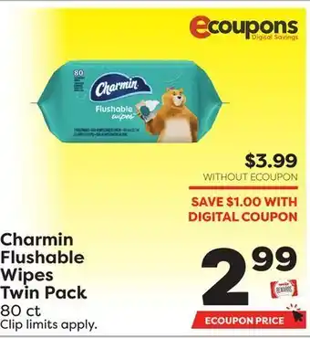 Weis Markets Charmin flushable wipes twin pack offer