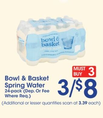 Price Rite Bowl & basket spring water offer