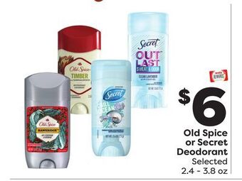 Weis Markets Old spice or secret deodorant offer