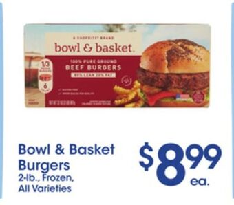 Price Rite Bowl & basket burgers offer