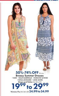 Boscov's Breezy summer dresses offer